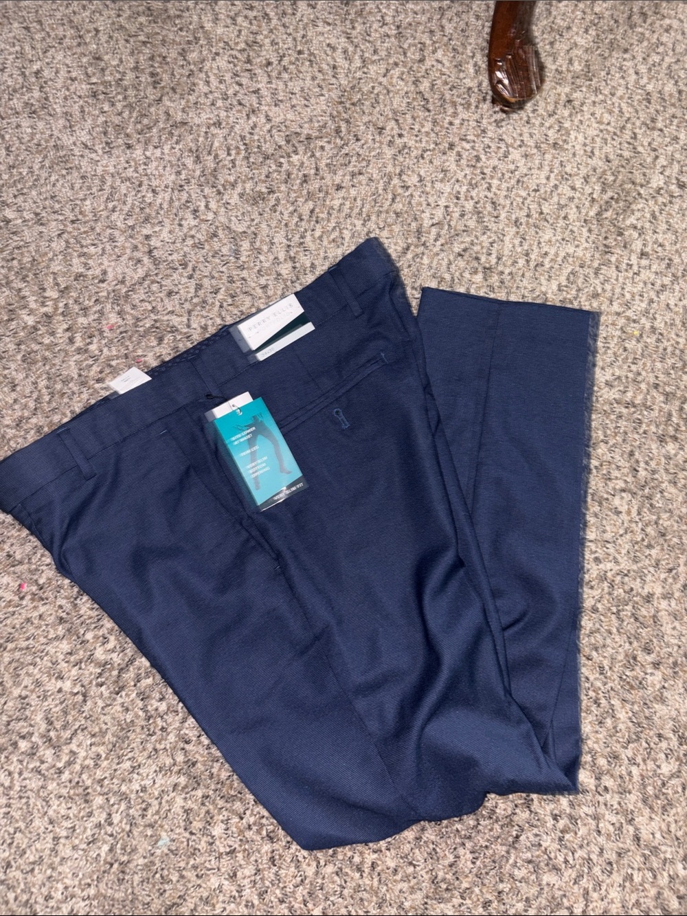 Perry Ellis Men’s Navy Dress Pants - Picture 2 of 6